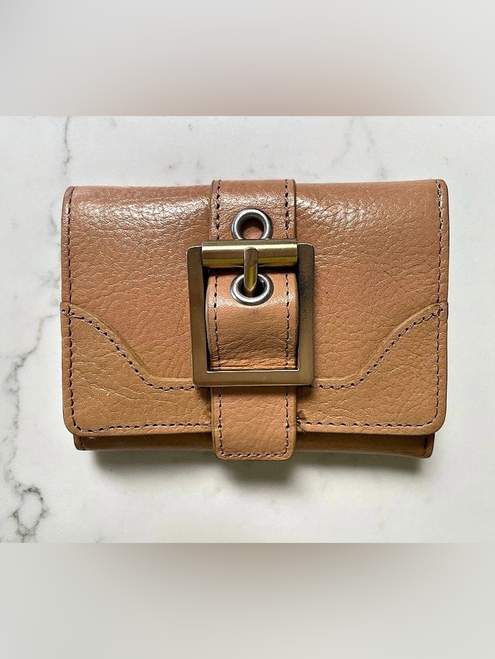 Wilson Leather Clutch Wallet Card Holder. Like New. Camel Color